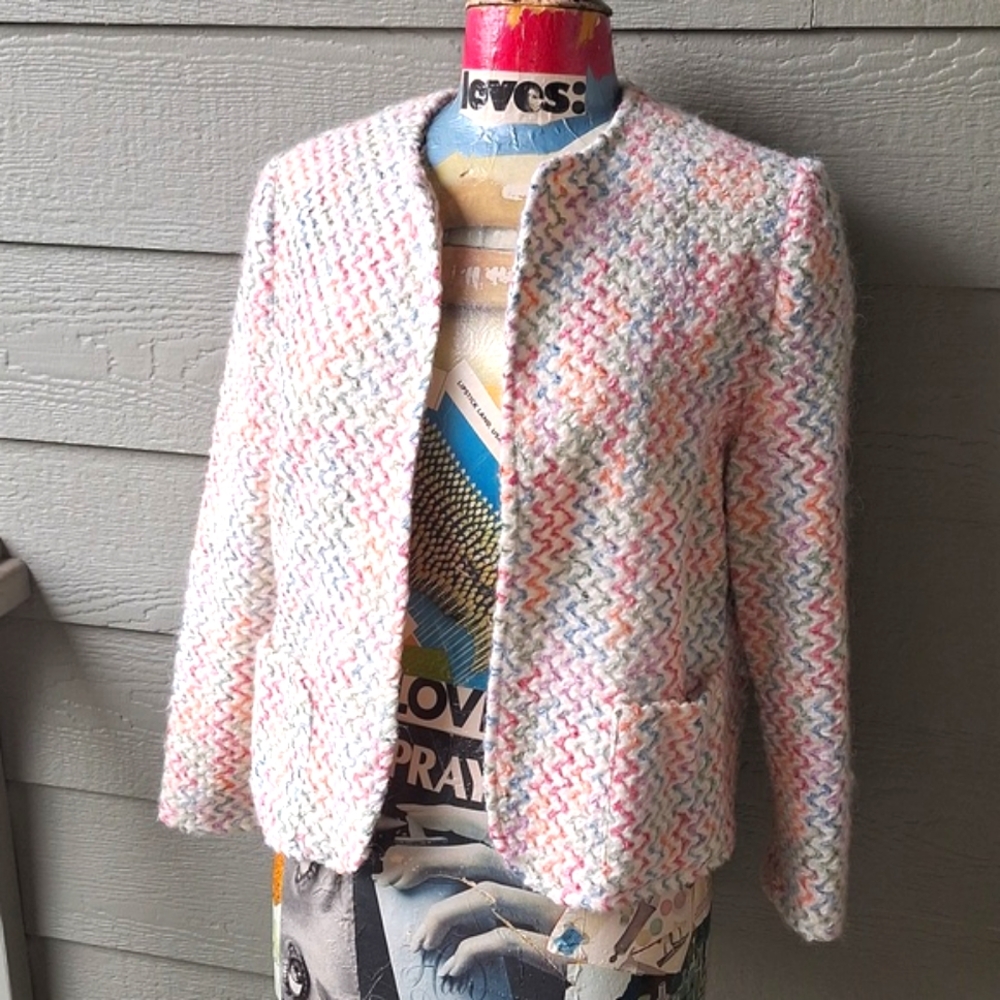 Vintage Multicolor Tweed Blazer